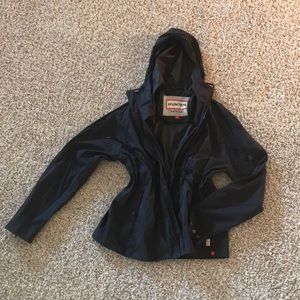 Hunter black rain jacket